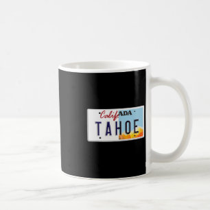 Vintage Lake Tahoe California Nevada License Plate Coffee Mug