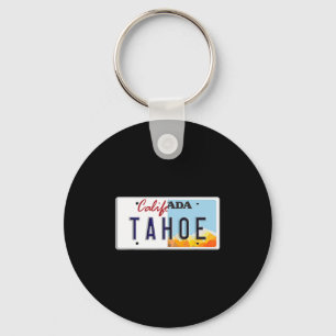 Vintage Lake Tahoe California Nevada License Plate Keychain