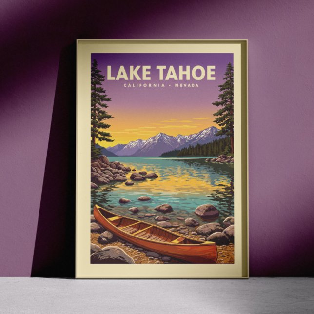 Vintage Lake Tahoe California Nevada Poster (Creator Uploaded)
