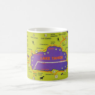 Vintage Lake Tahoe Map Mug