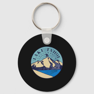 Vintage Lake Tahoe Skiing Snow Mountains Keychain