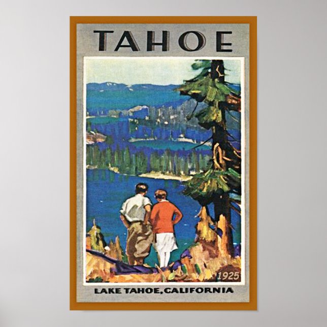 Vintage Lake Tahoe Travel Poster (Front)