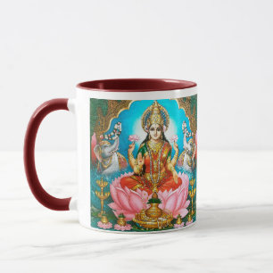 Vintage Lakshmi Mug déesse des bénédictions