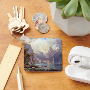 Vintage Landscape, Lake Tahoe by Albert Bierstadt Keychain