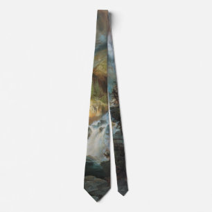 Vintage Landscape Waterfall in Mountains by Moran Tie