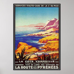 Vintage Languedoc-Rousillon, France - Poster