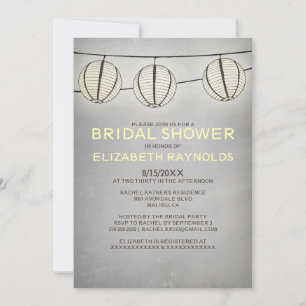 Vintage Lantern Bridal Shower Invitations