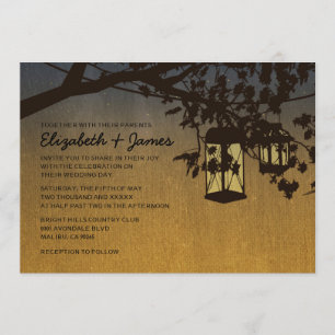 Vintage Lanterns Wedding Invitations