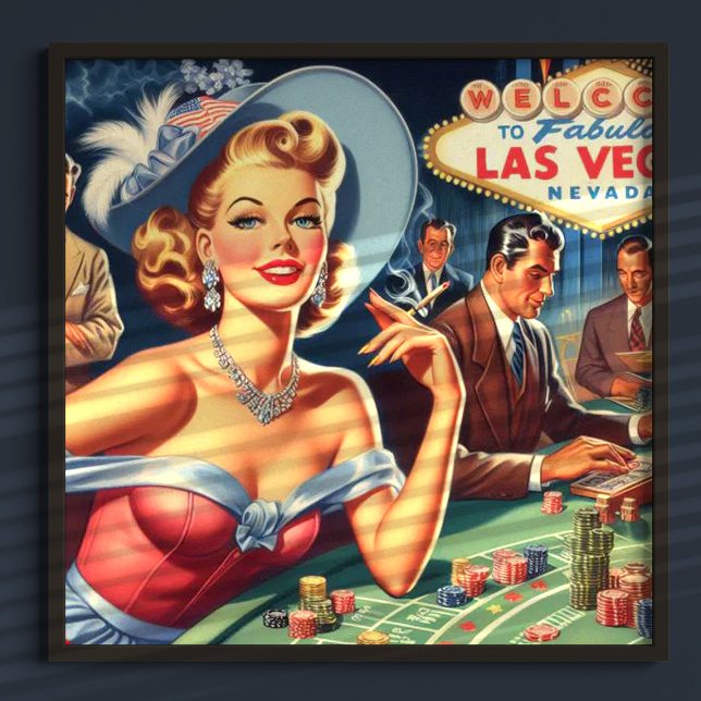 Vintage Las Vegas Casino Pin Up Poster (Creator Uploaded)