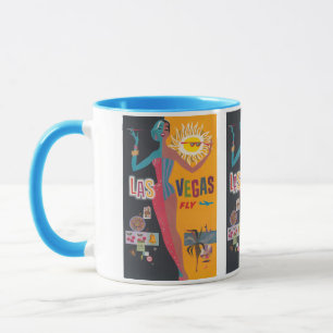 Vintage Las Vegas Gambling Travel Poster Art Mug