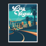 vintage Las Vegas Nevada Greetings from welcome  Postcard<br><div class="desc">vintage,  retro,  travel,  modern,  watercolor,  classic,  Las Vegas,  Nevada,   welcome,  united states, </div>