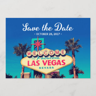 Vintage Las Vegas Photo - Save the Date Wedding