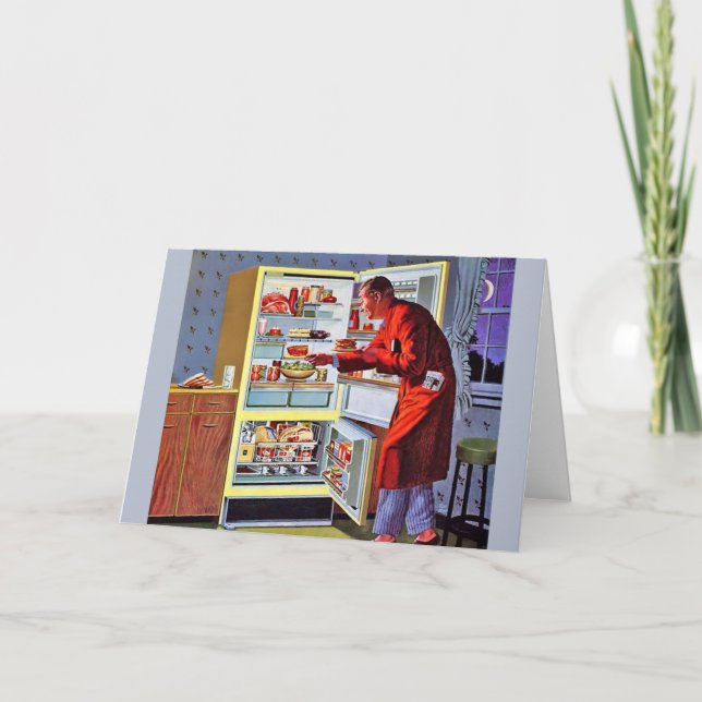 Vintage Late Night Snack Note Card (Front)