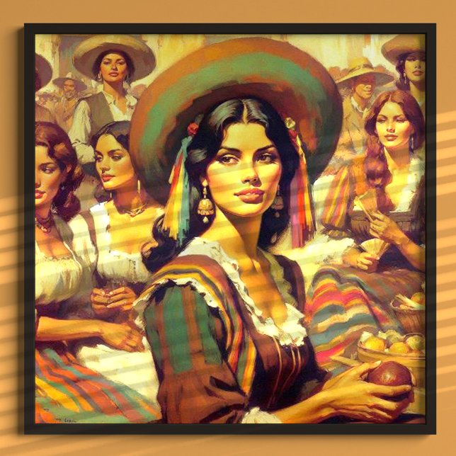 Vintage Latina Woman Painting Poster (Creator Uploaded)