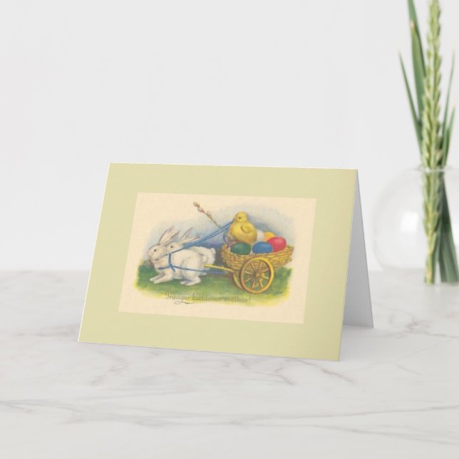 Vintage Latvian Easter Greeting Card (Front)