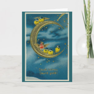 Vintage Latvian New Year Greeting Card