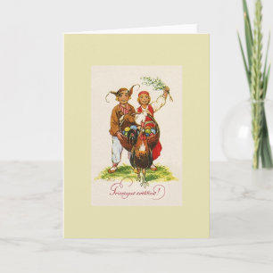 Vintage Latvian Priecīgus Svētkus Easter Card