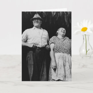 Vintage Laughing Older Couple Anniversary Card