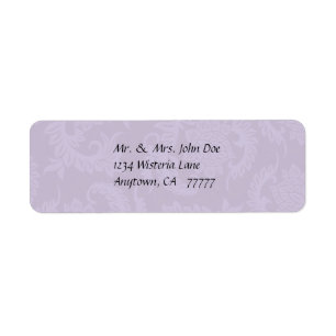 Vintage Lavender Damask Address Label