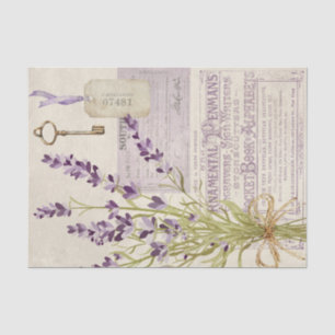 Vintage Lavender Decoupage Tissue Paper