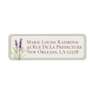 Vintage Lavender Flower Custom Return Address