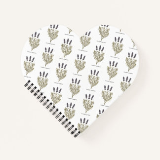 Vintage Lavender Flower Illustration Notebook