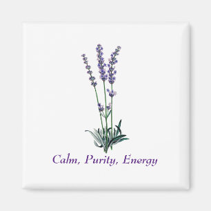 Vintage Lavender Flower Magnet