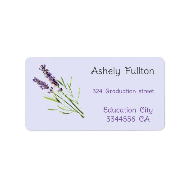 Vintage Lavender for GRADUATION Label (Front)