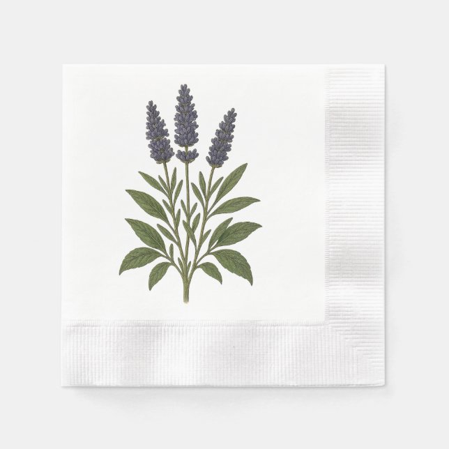 Vintage Lavender Napkin (Front)