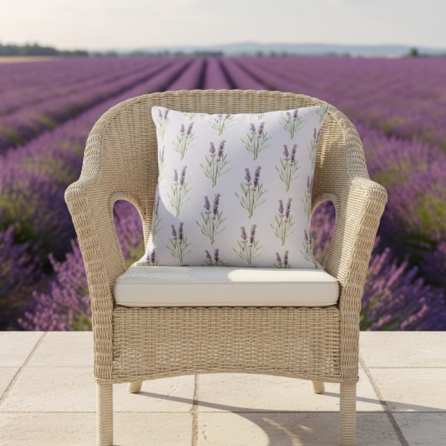 Vintage Lavender pattern   Outdoor Pillow (Creator Uploaded)