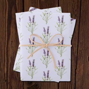 Vintage Lavender pattern Wrapping Paper Sheet