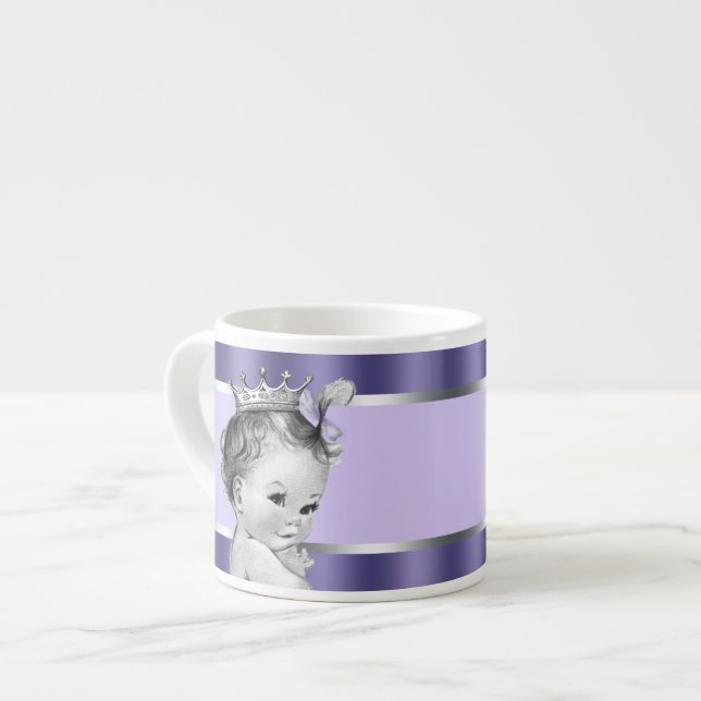 Vintage Lavender Purple Princess Baby Cups (Front Left)