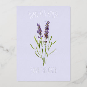 Vintage Lavender - simple floral - save the date