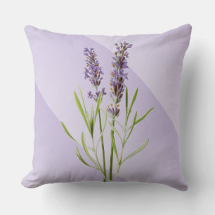 Vintage Lavender Throw Pillow