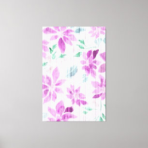 Vintage Lavender Watercolor Floral Canvas Art