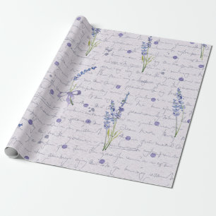 Vintage Lavender Wrapping Paper Roll