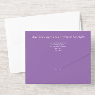 vintage lavenders  -  gold foil  all in one invitation