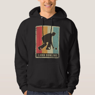 Vintage Lawn Bowling Sport Retro Poster 1426 Hoodie