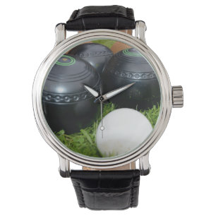 Vintage Lawn Bowls And Jack, Mens Wristwatch