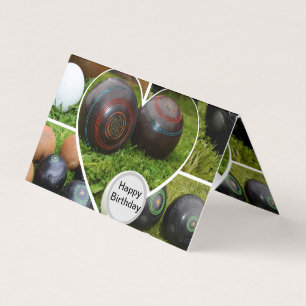 Vintage Lawn Bowls Collection, Birthday Card