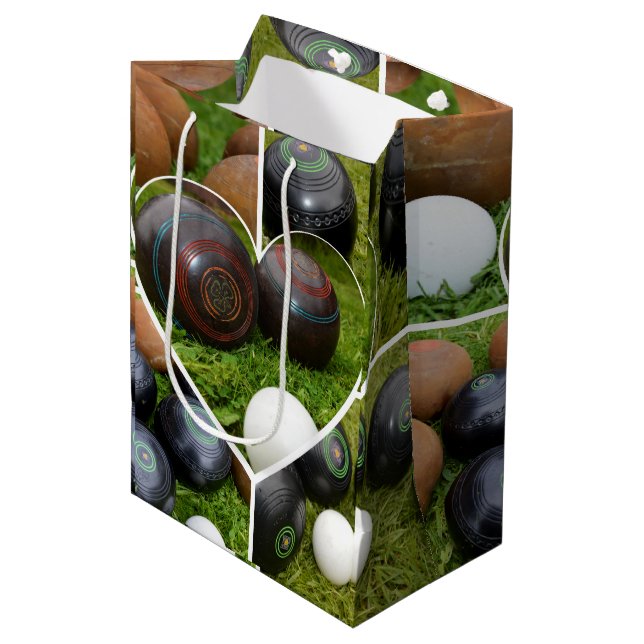 Vintage Lawn Bowls Collection,  Medium Gift Bag (Front Angled)