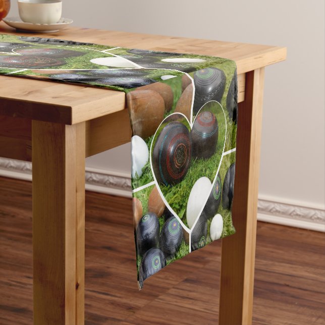 Vintage Lawn Bowls Collection,  Short Table Runner (In Situ)