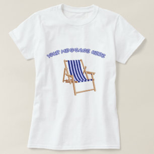 Vintage Lawn Chair Custom Message Summer Graphic T-Shirt