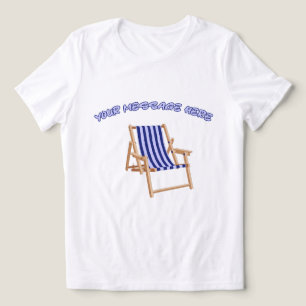 Vintage Lawn Chair Custom Message Summer Graphic Tri-Blend Shirt