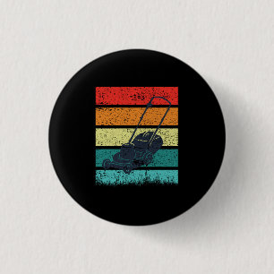 Vintage Lawn Mower 1 Inch Round Button