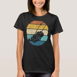 Vintage Lawn Mower Gardener Landscaper Retro Lawnm T-Shirt