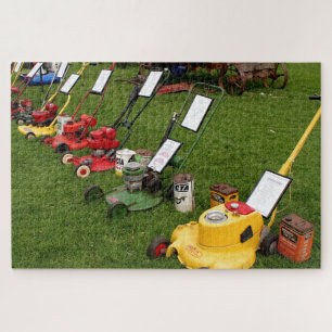 Vintage lawn mowers, Australia Jigsaw Puzzle