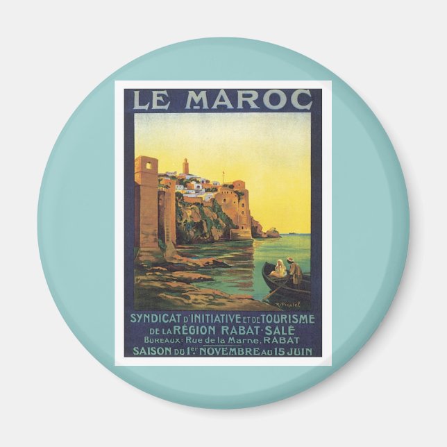 Vintage Le Maroc Morocco Magnet (Front)