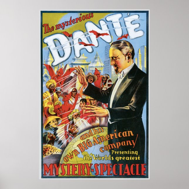 Vintage Le mystérieux Poster Dante (Devant)