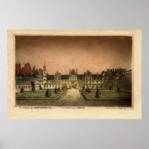 Vintage Le Palais De FONTAINEBLEAU POSTER